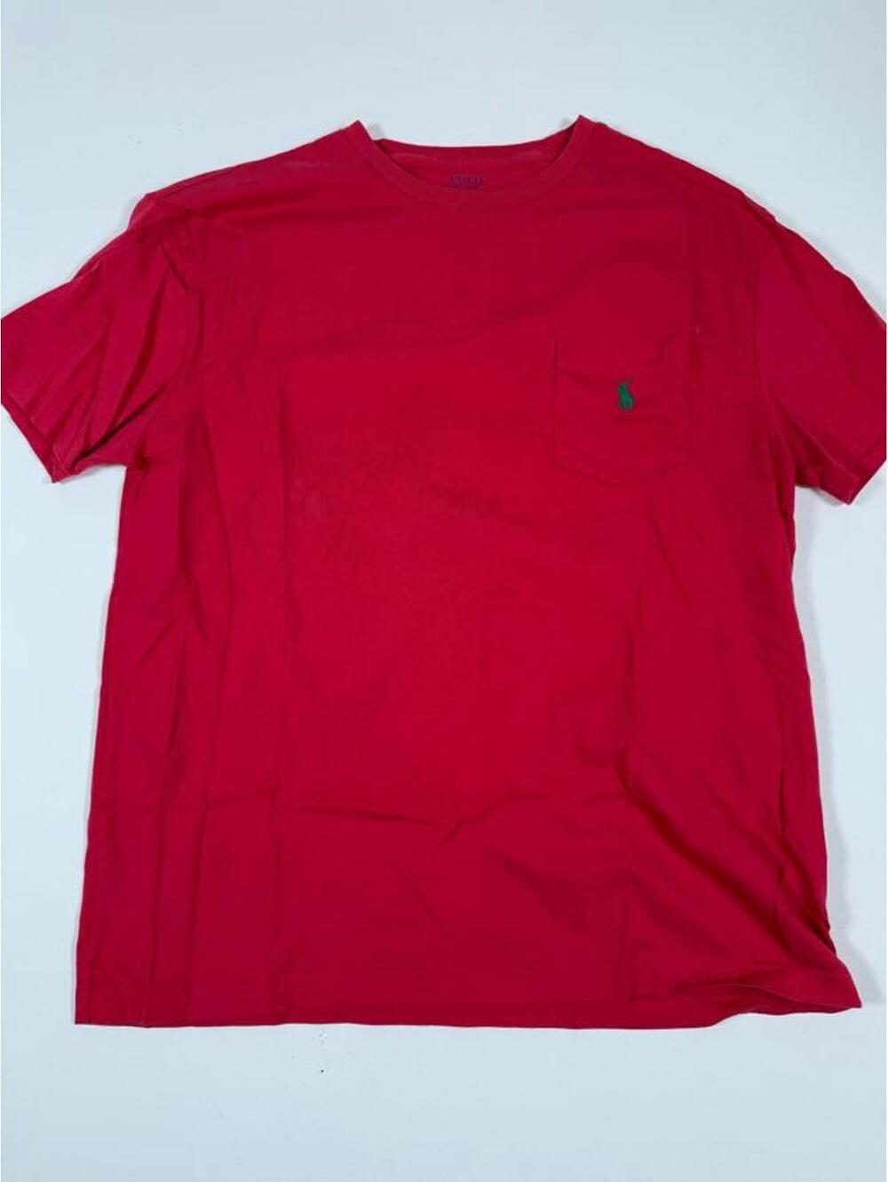 Polo Ralph Lauren Red Cotton Pocket T-Shirt Medium